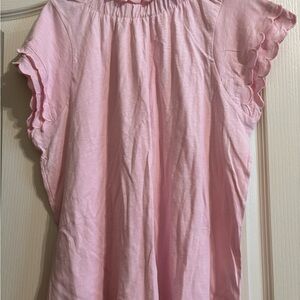 Pink Ruffle Sleeve Top